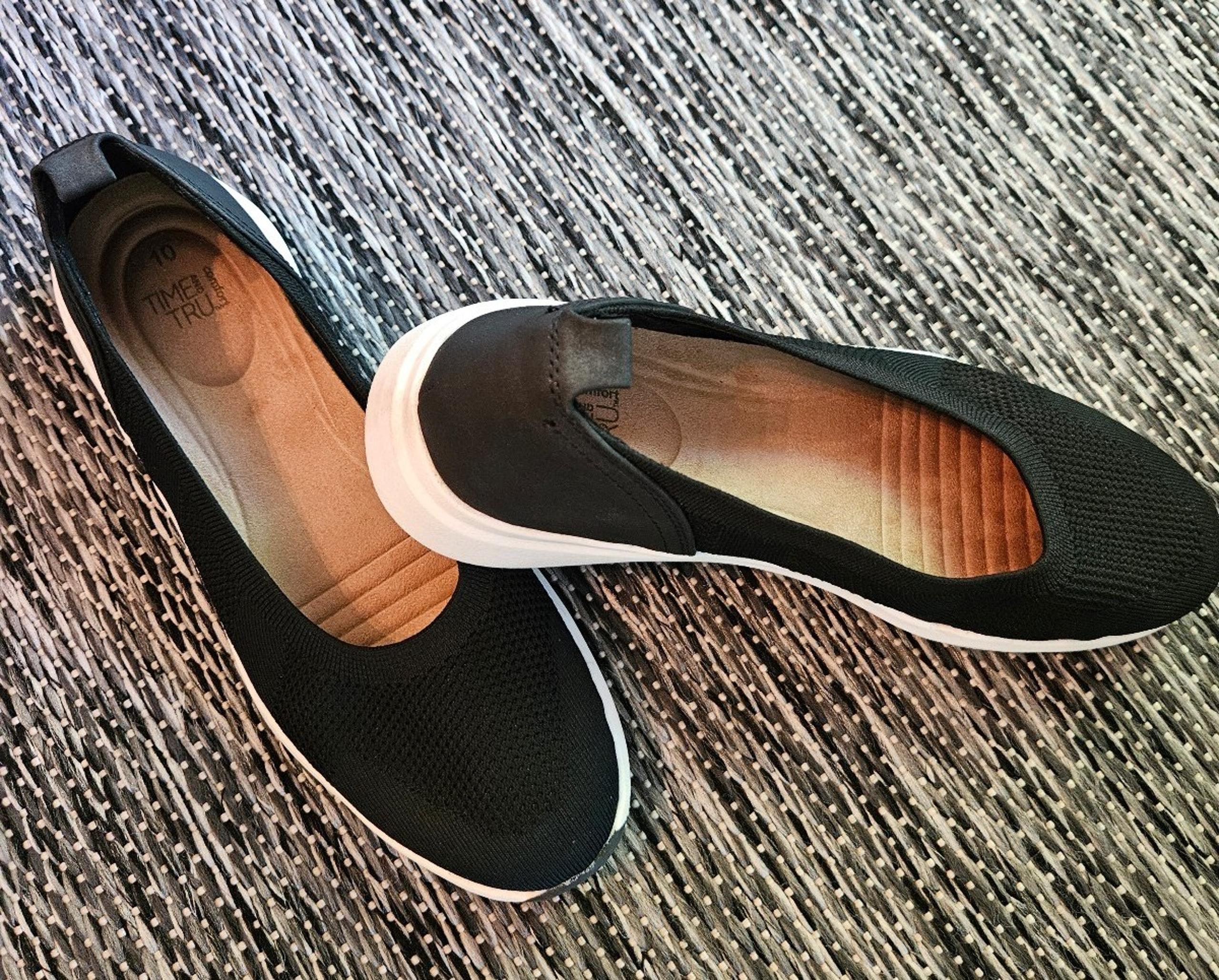 Time and Tru Fabric Wedge Ladies Slip Ons