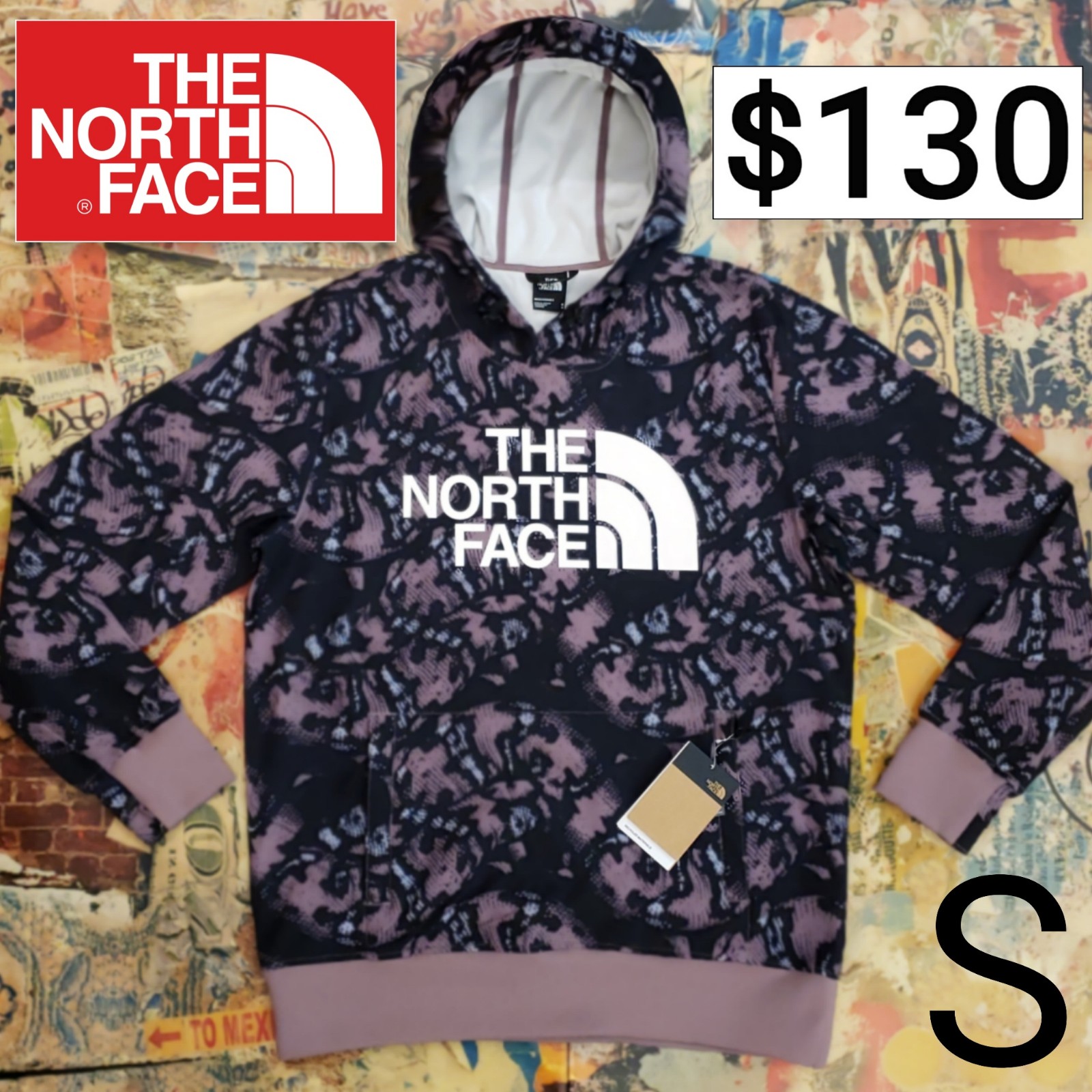 130 New The North Face Mens Waterproof Tech Fleece Snowboard / Ski Hoodie! S
