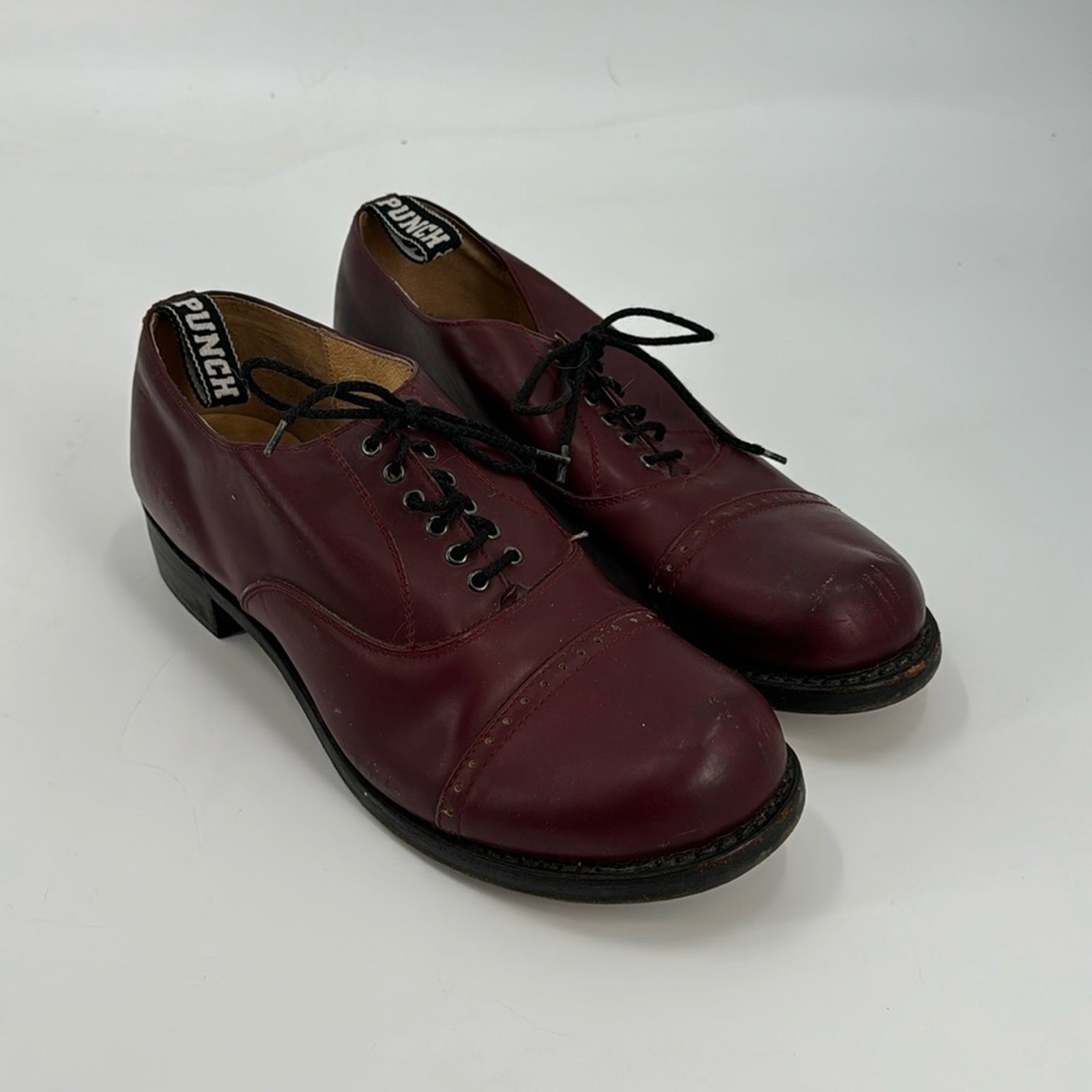 Vintage Rare Punch & Judy John Fluevog Red Oxford shoes