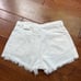 New Zara high rise white Jean shorts