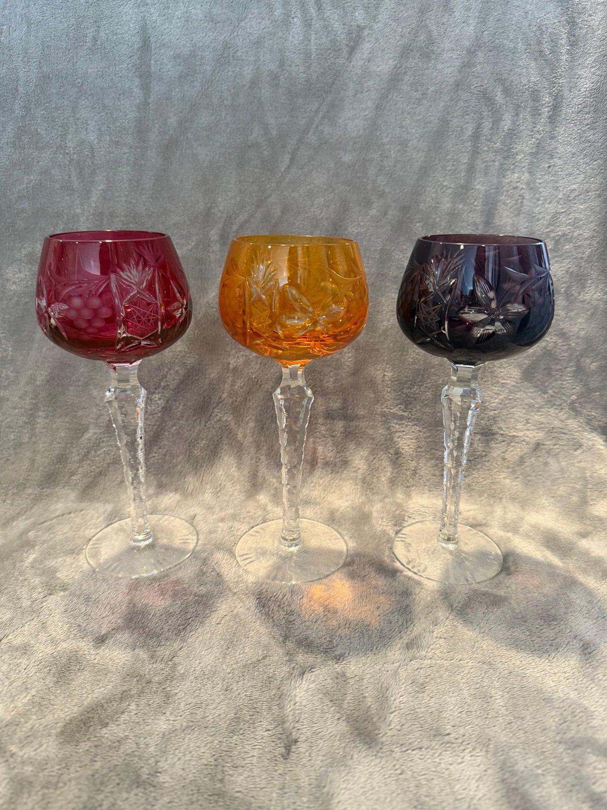 Imperial Crystal Set of 3 Cordial Glasses