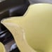 1950's Yellow- Gold Spaghetti Pitcher and 4 Tumblers Crystal Applied Handle
