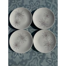 MCM CARIBE CASUALS PINK FANCY BREAD & BUTTER PLATES BY CARLOS MONTEZ Set Of 4