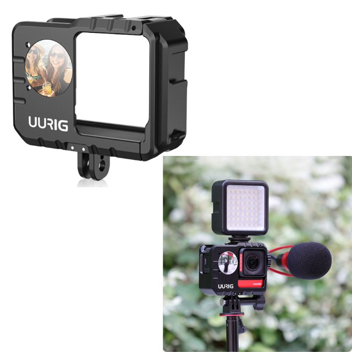 UURIG Metal Protective Frame Mounting Bracket For Insta360 One RS Camera USA NEW