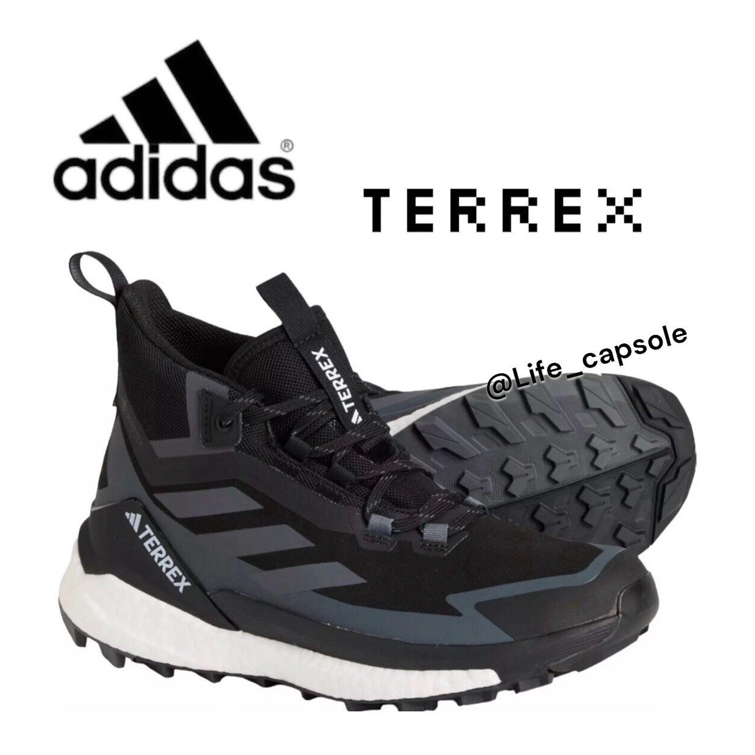 Size 7 Adidas Black TERREX Free Hiker GORE-TEX 2.0 Hiking Shoes Women's New