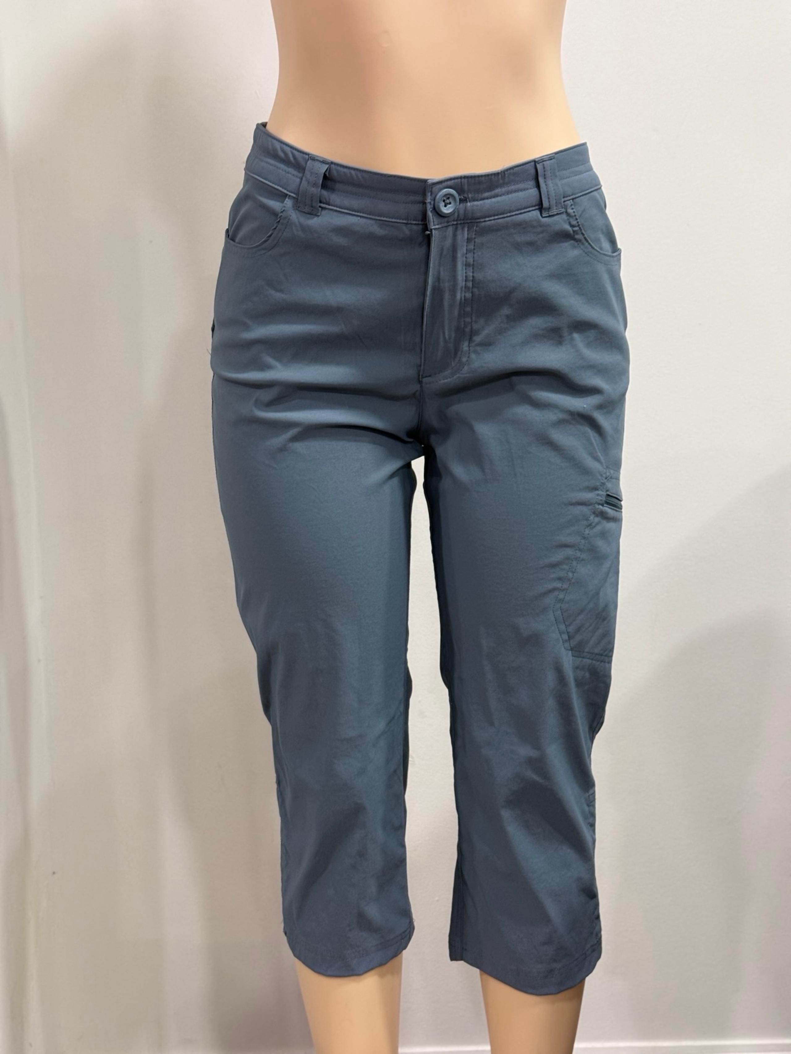 Eddie Bauer Women's Cargo Hiking Lightweight Capris with Zipper Pocket Gray 6