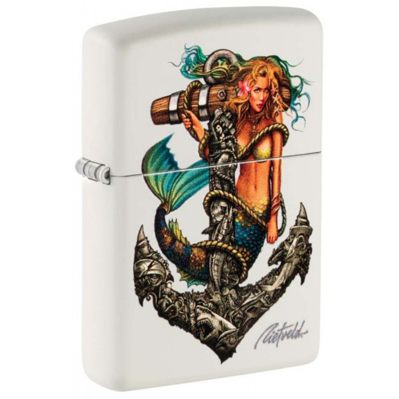 Mermaid on Anchor Zippo Lighter