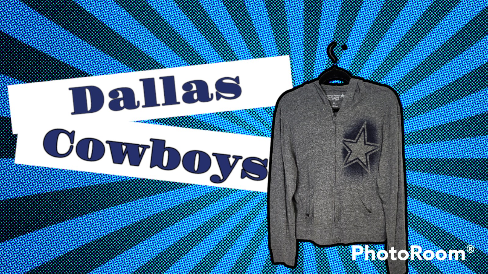 Dallas Cowboys graffiti star women's hooded jacket size XL