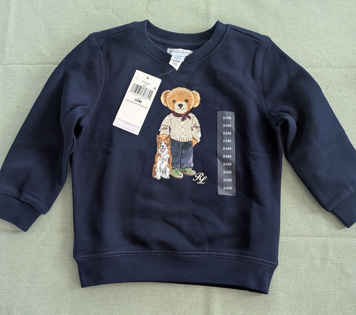 POLO RALPH LAUREN KIDS Polo Bear-print sweatshirt 24M