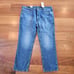NWT Levis 541 Jeans Blue Distressed Athletic Tapered Stretch Denim Mems 40x30