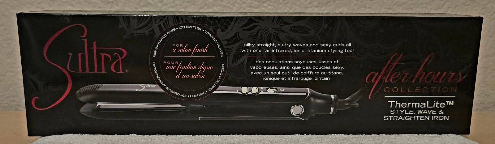 SULTRA AFTER HOURS COLLECTION THERMALITE STYLE WAVE & STRAIGHTEN IRON NEW SEALED