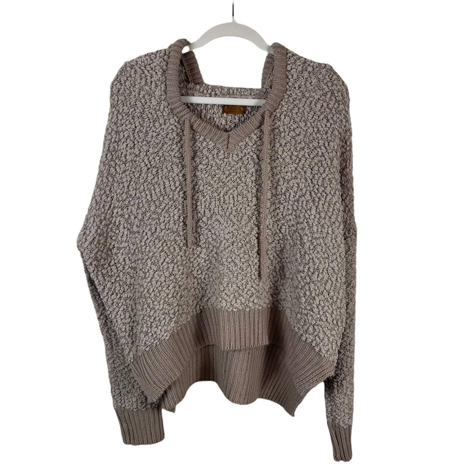 ファッション姫 通販 Boucle | POL Oversized Fuzzy Teddy V-Neck Hooded Sweater トップス