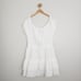 NWT Aqua Swim Ivory White Cotton Eyelet Floral Peasant Off The Shoulder Dress
