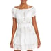 NWT Aqua Swim Ivory White Cotton Eyelet Floral Peasant Off The Shoulder Dress