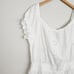 NWT Aqua Swim Ivory White Cotton Eyelet Floral Peasant Off The Shoulder Dress