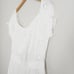NWT Aqua Swim Ivory White Cotton Eyelet Floral Peasant Off The Shoulder Dress
