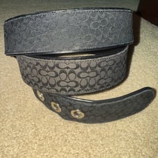 Coach Black Belt with silver accents