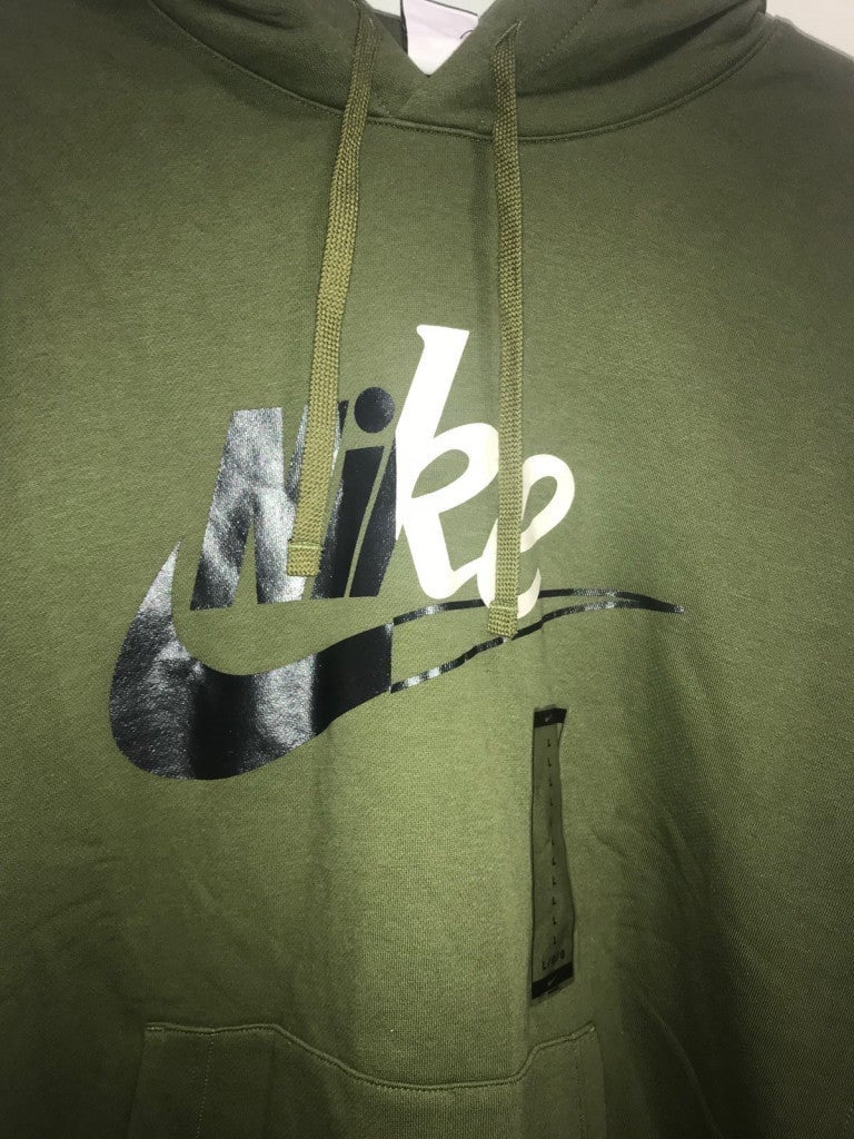 Nike Sport Essential Pullover Hoodie Green Large - detail