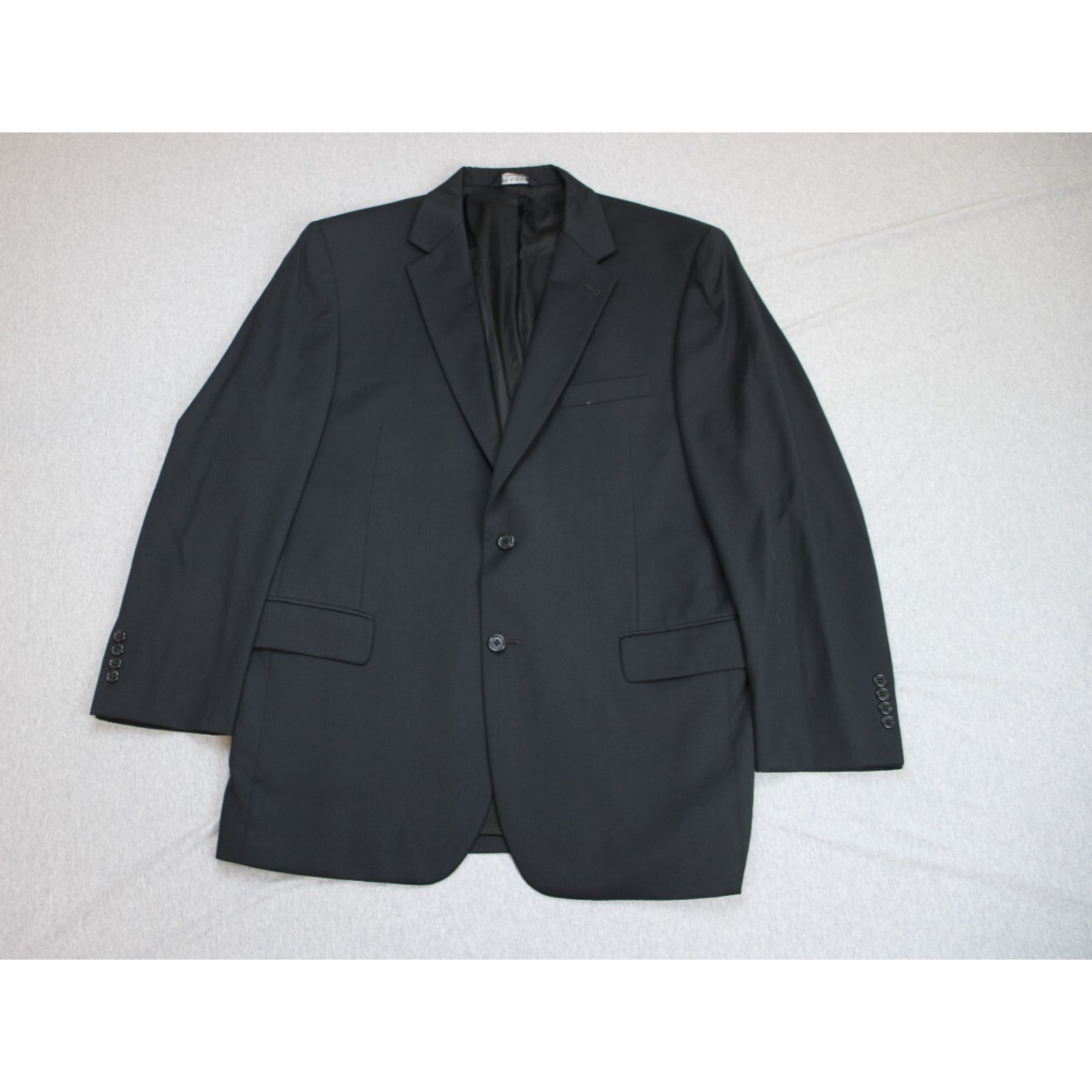 Jos A Bank Blazer Men's 44R Black 100% Wool Single Breasted Suit Jacket