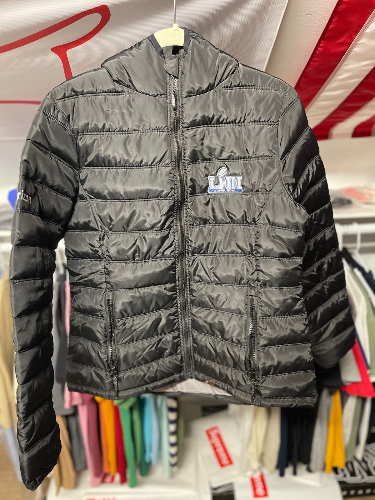 Superbowl LIII Verizon Staff Jacket womens medium 53 patriots puffer Super