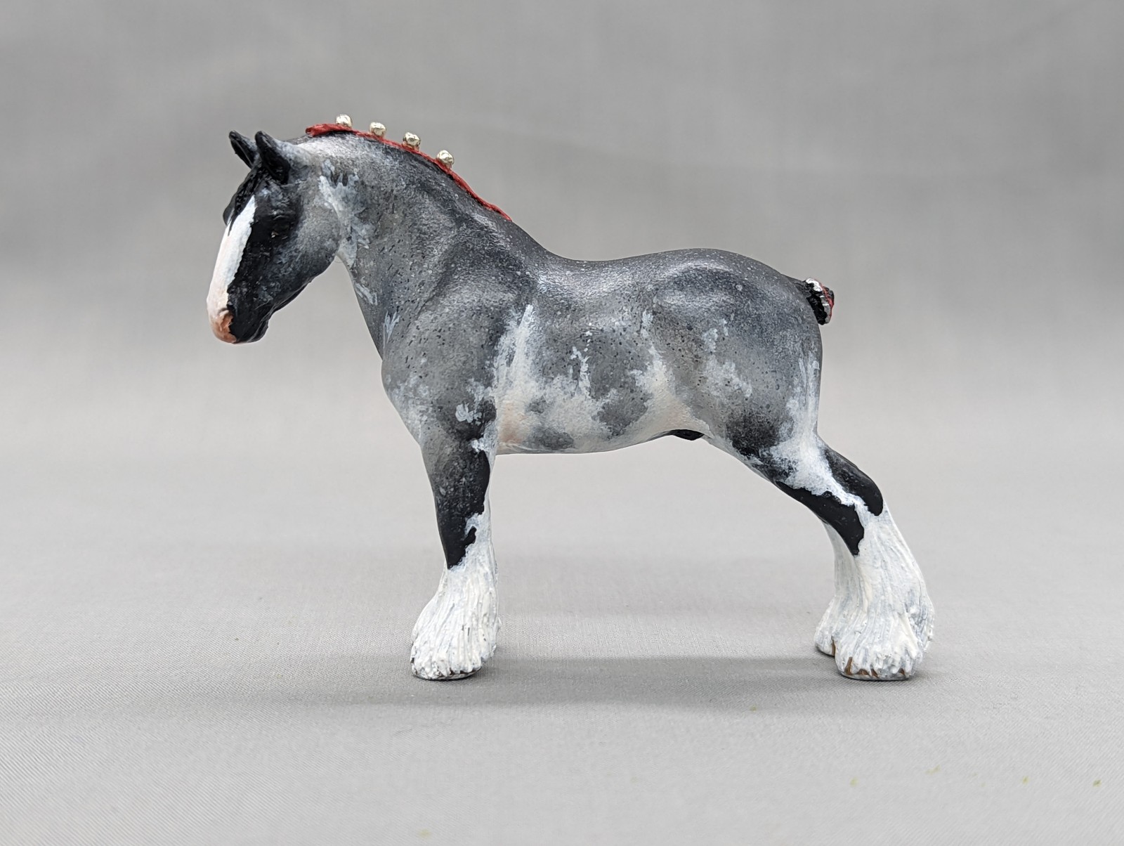 Artist Resin ANDROCLESE Clydesdale Draft - Stablemate Size Model Horse