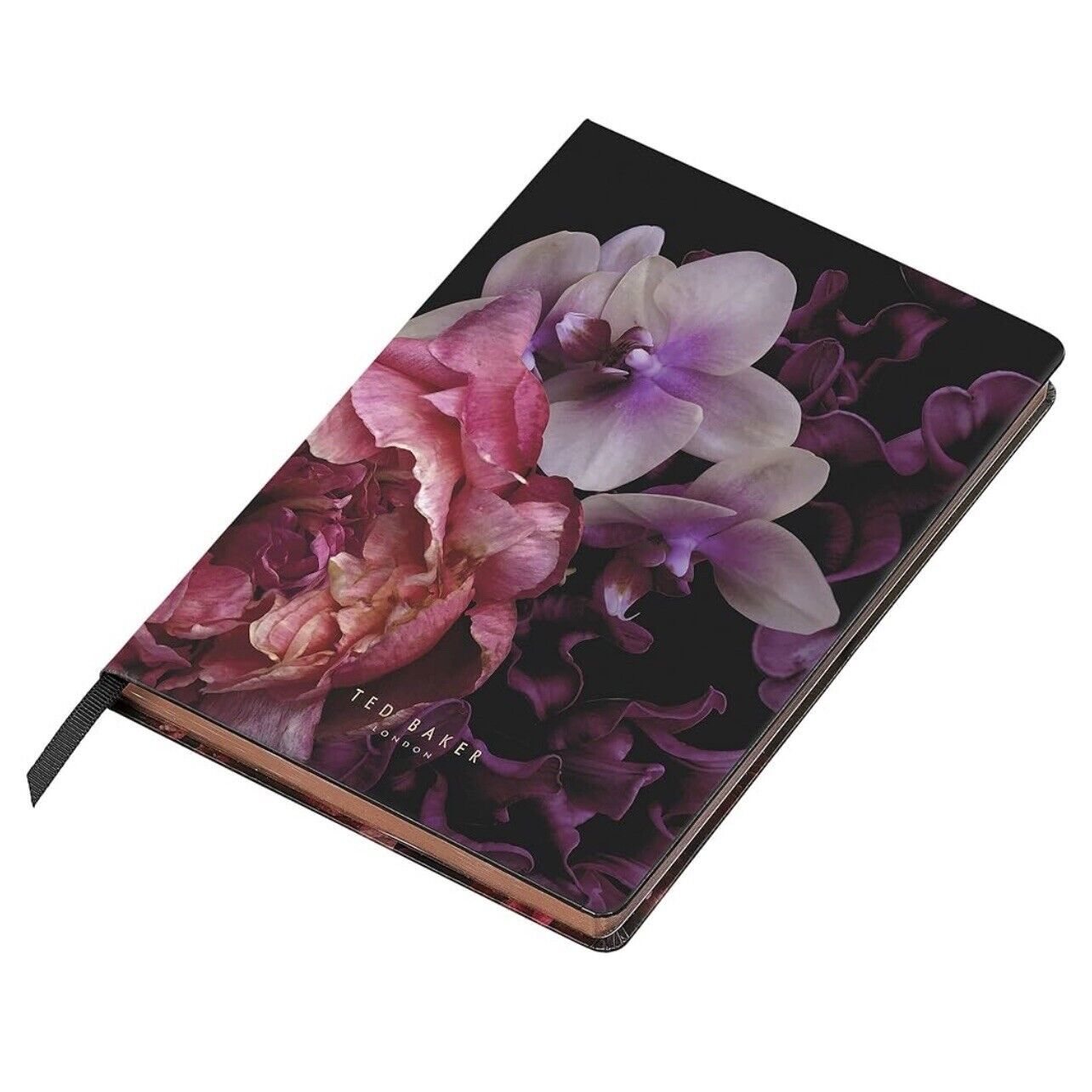 TED Baker London, A5 Notebook 192 lines pages Black floral