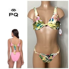 New. Pilyq reversible tropical print bikini. Retails 156. S-bottom/M-top