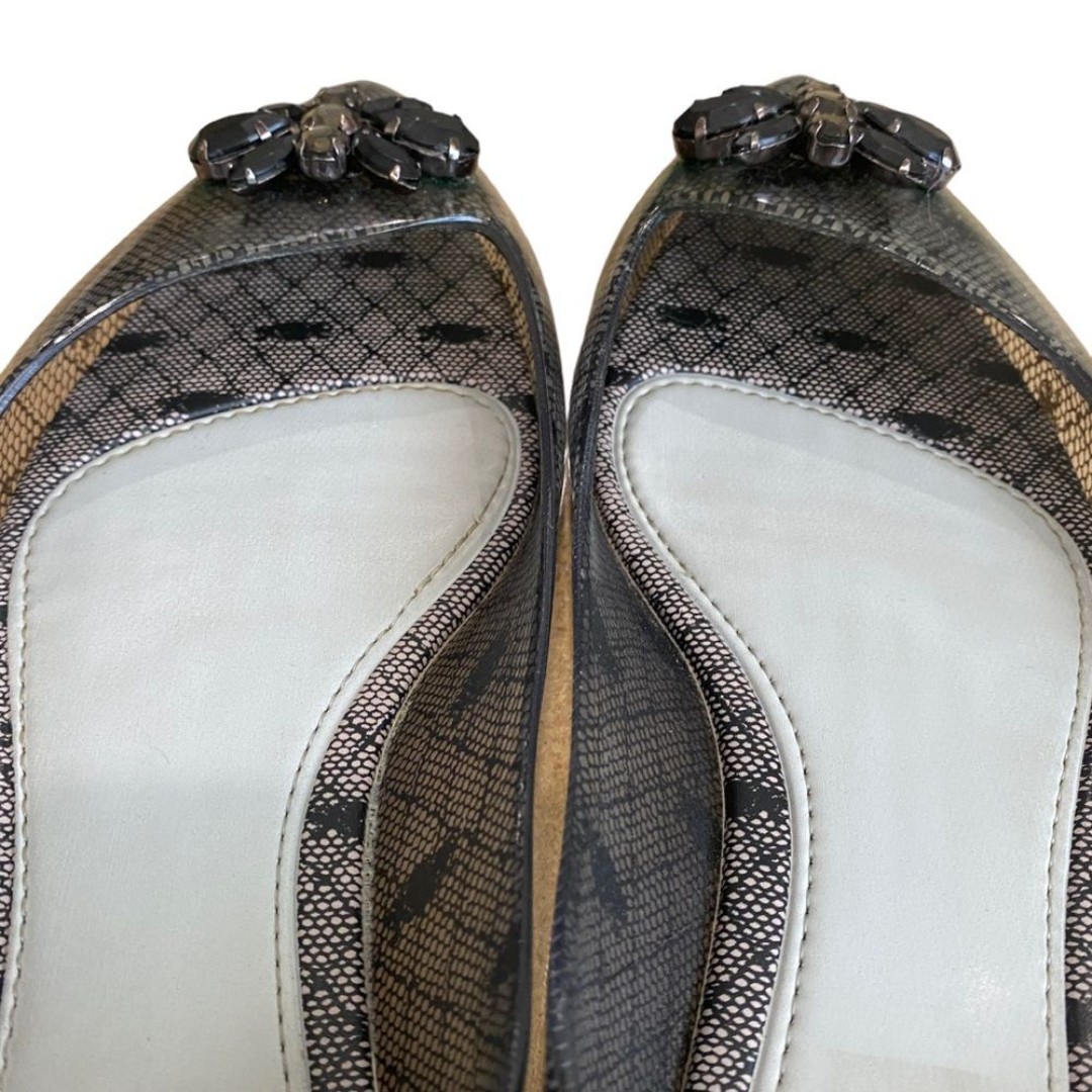 Melissa x Jason Wu jelly flats - sz 8 - black pattern - clear - casual - sz 8 - detail