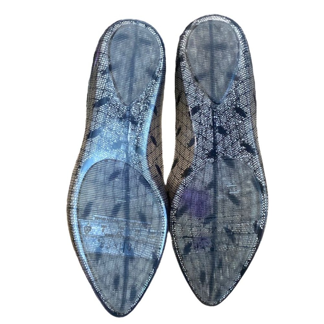 Melissa x Jason Wu jelly flats - sz 8 - black pattern - clear - casual - sz 8 - detail