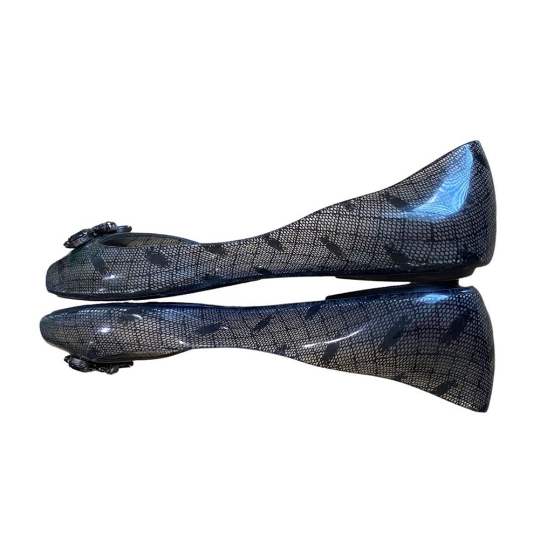 Melissa x Jason Wu jelly flats - sz 8 - black pattern - clear - casual - sz 8 - detail