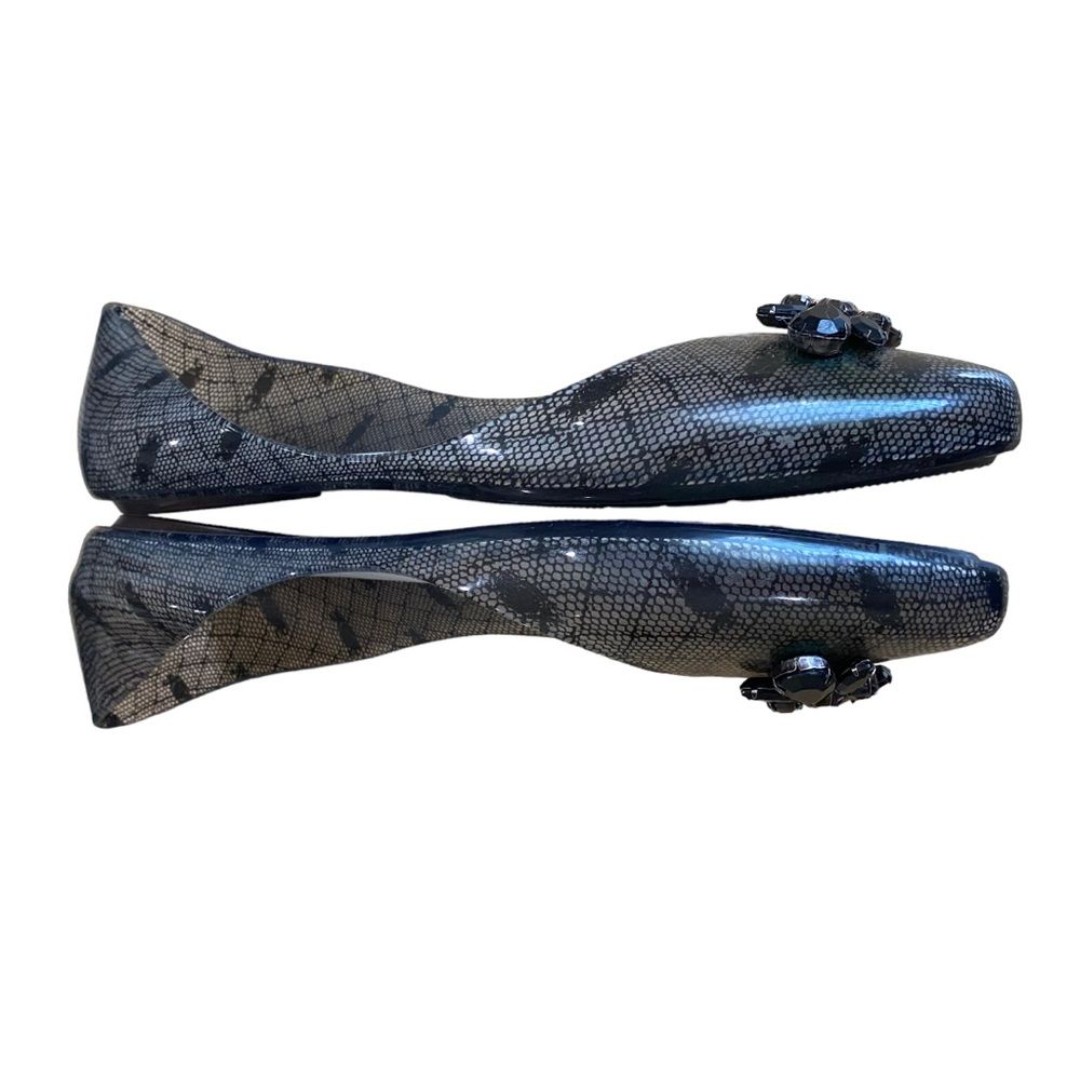 Melissa x Jason Wu jelly flats - sz 8 - black pattern - clear - casual - sz 8 - detail