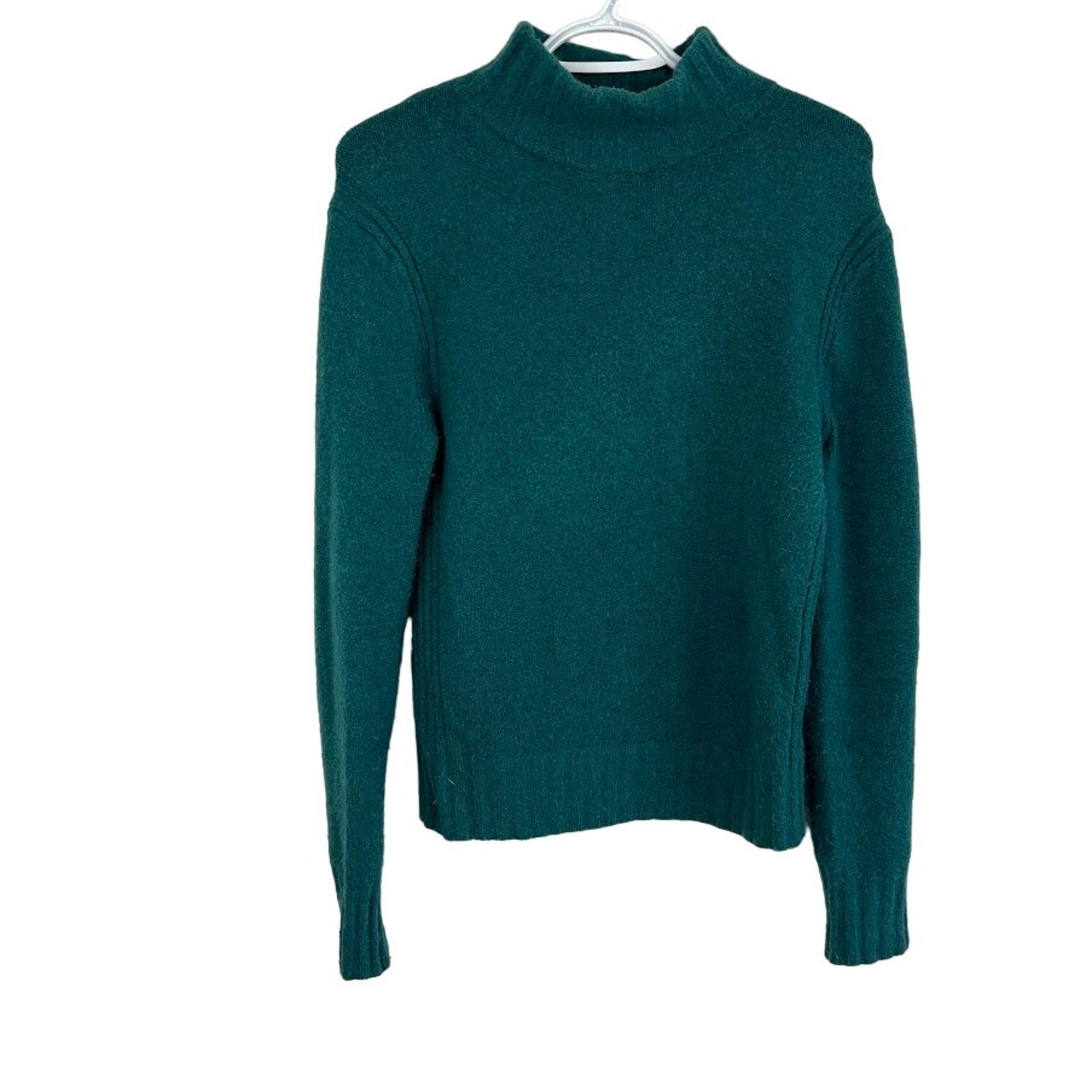 J. crew Always Roll Thick Pullover green Sweater mock neck womens size small