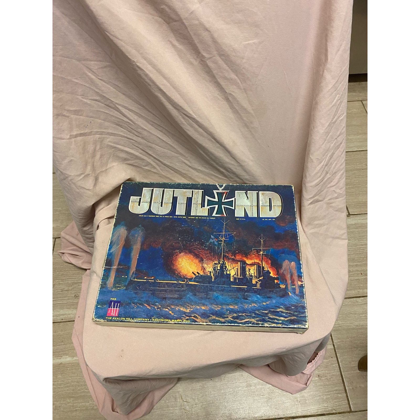 Jutland Avalon Hill 1967 Strategy Board Game WWI Naval Combat Simulation