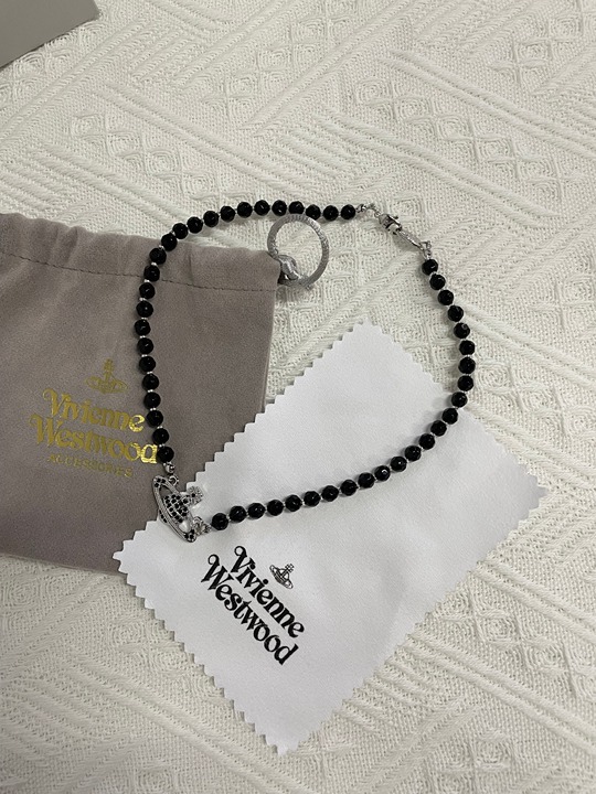 Vivienne Westwood Black and Silver Choker