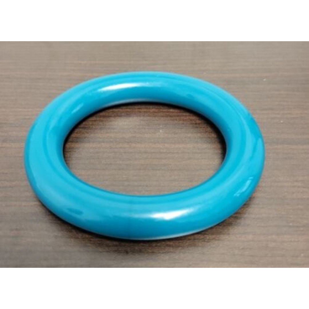 Vintage Liz Claiborne Oval Teal Lucite Plastic Bangle Bracelet