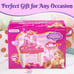 PREXTEX Kids Makeup Table with Mirror and Chair, Princess Play Set, Kids...