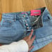 Edikted Rylin Low-Rise Denim Shorts Size S Small
