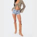 Edikted Rylin Low-Rise Denim Shorts Size S Small