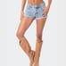 Edikted Rylin Low-Rise Denim Shorts Size S Small