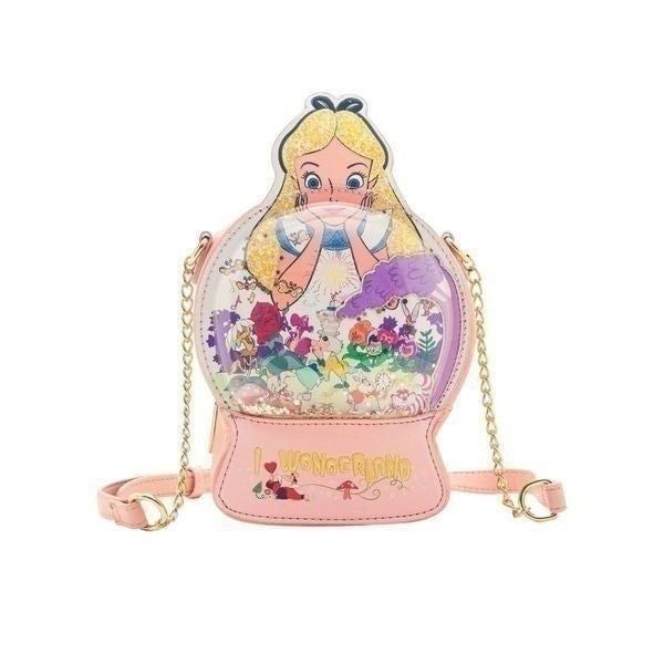 Danielle Nicole Disney Alice in Wonderland Glitter Snow Globe Crossbody Bag