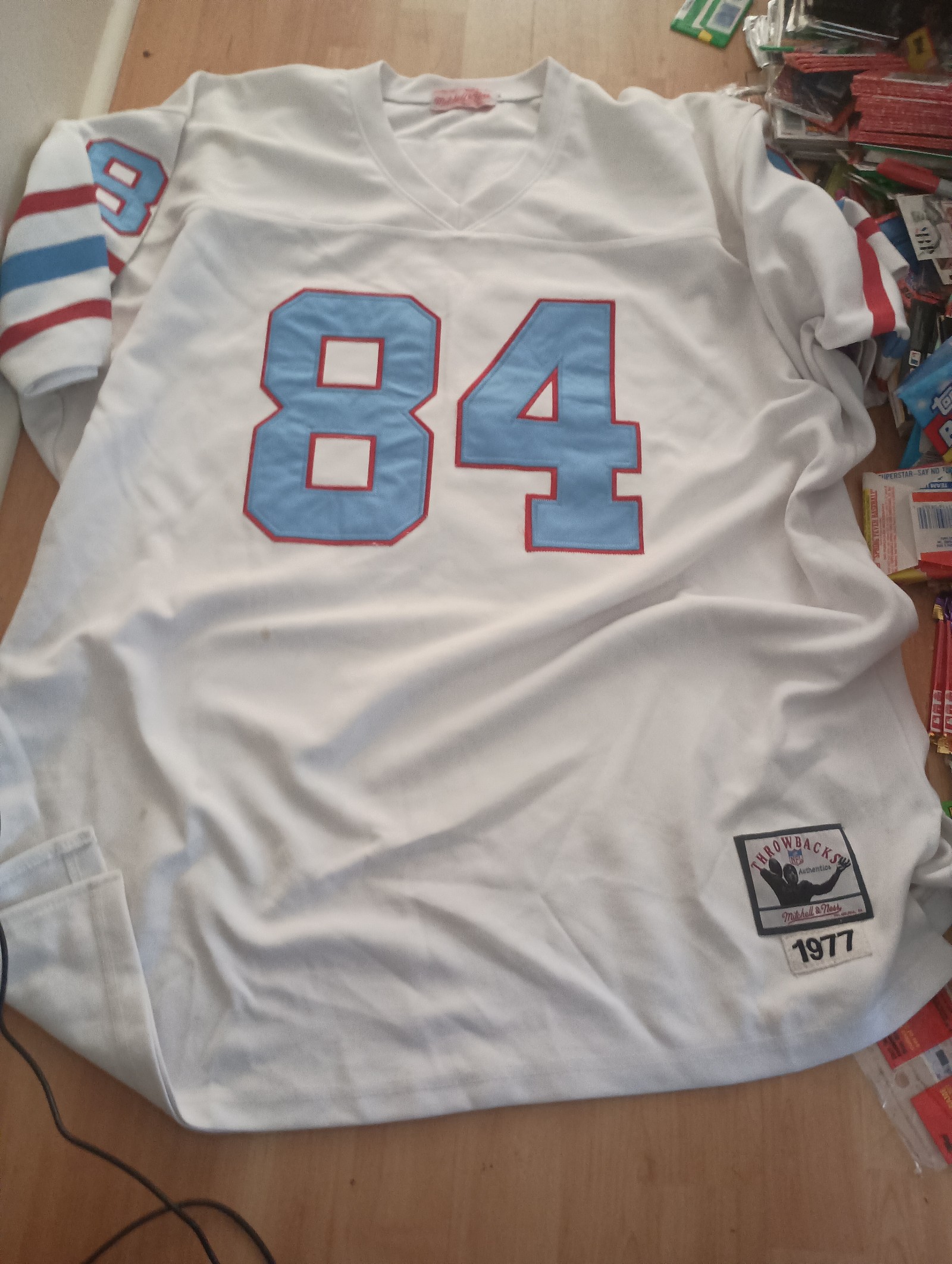 Billy white shoes Johnson size 56 Mitchell & ness authentic football Jersey