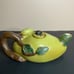 Majolica Teapot Lady Bug Leaves Art Pottery Boho Vines Cottage Core Vintage