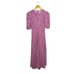 FAITHFULL THE BRAND Pink Vittoria Checked Plaid Crepe Puff Midi Dress Size XS