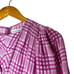 FAITHFULL THE BRAND Pink Vittoria Checked Plaid Crepe Puff Midi Dress Size XS