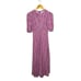 FAITHFULL THE BRAND Pink Vittoria Checked Plaid Crepe Puff Midi Dress Size XS