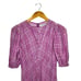 FAITHFULL THE BRAND Pink Vittoria Checked Plaid Crepe Puff Midi Dress Size XS