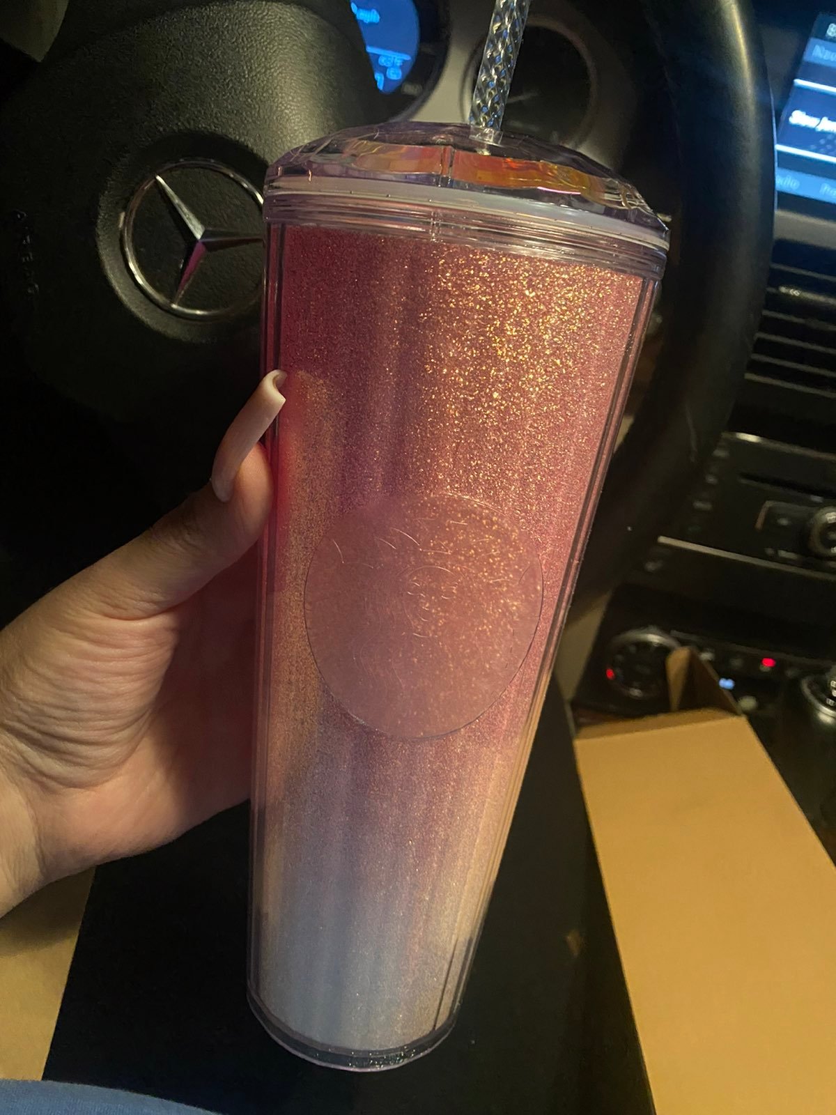 Starbucks Pink Glitter Dome