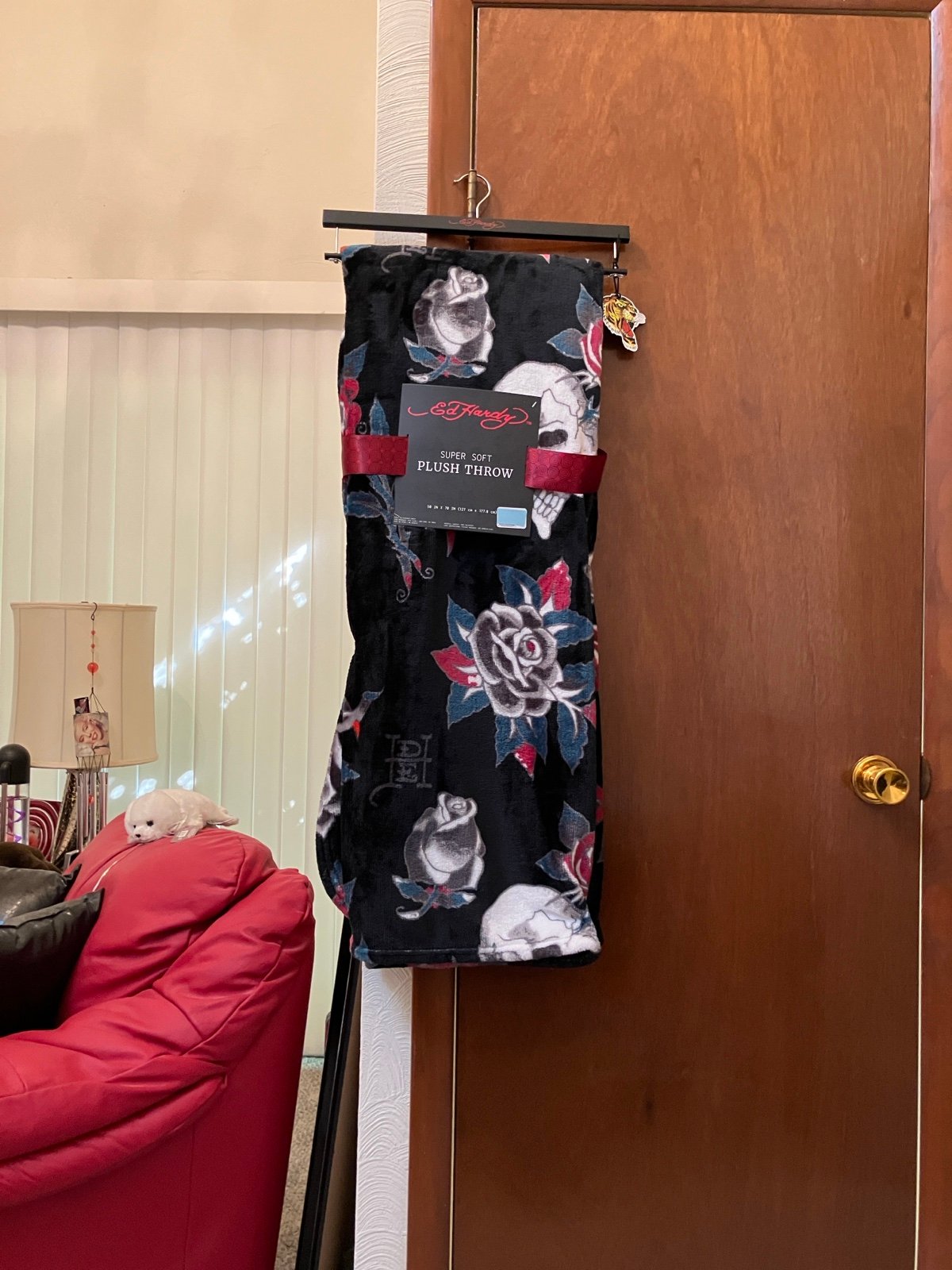 Ed Hardy super soft plush throw, new with tags.