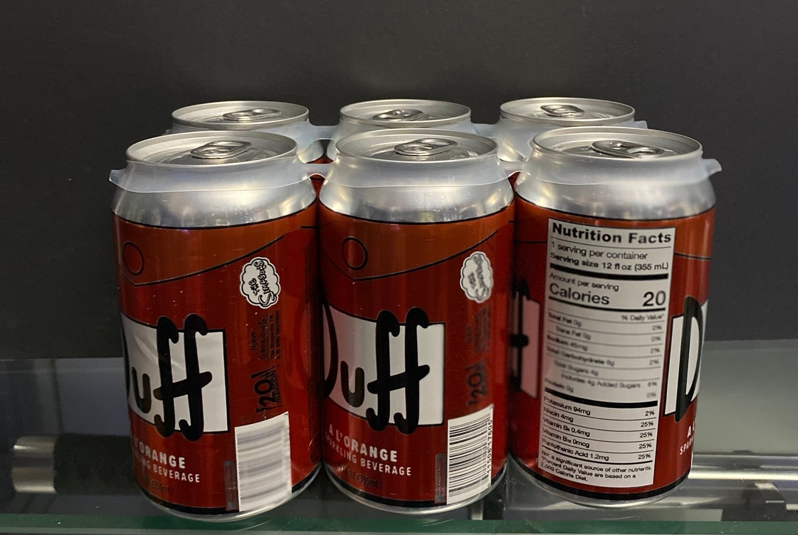 The Simpsons Duff Sparkling Drink pack of 6
