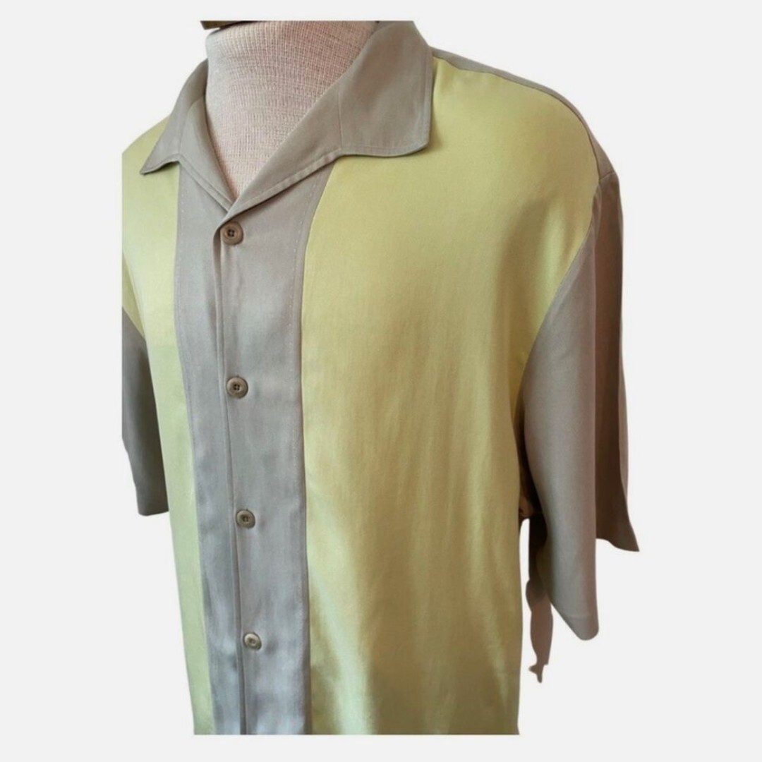 Vintage Nat Nast Tony Soprano 100% Silk Button Down Shirt EUC Size XL